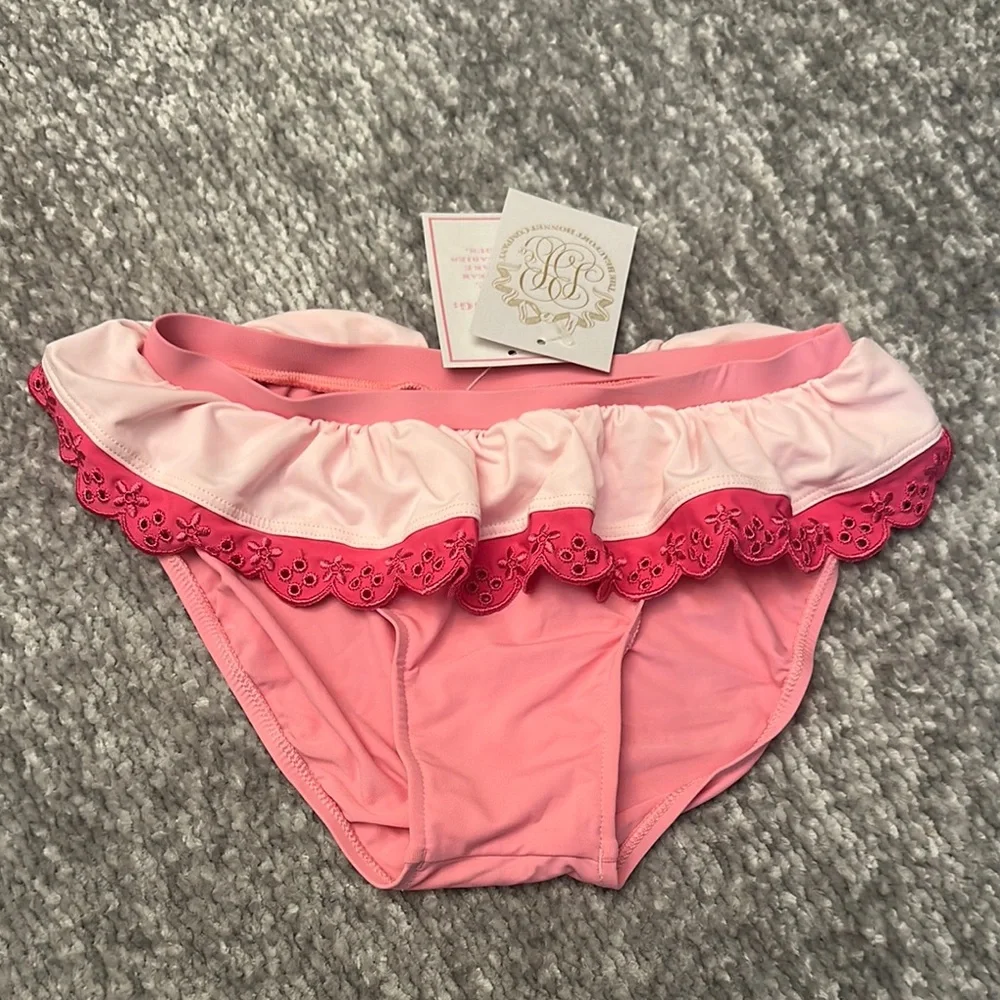 NWT The Beaufort Bonnet Pink Ruffled Kids Swim Bottoms 7